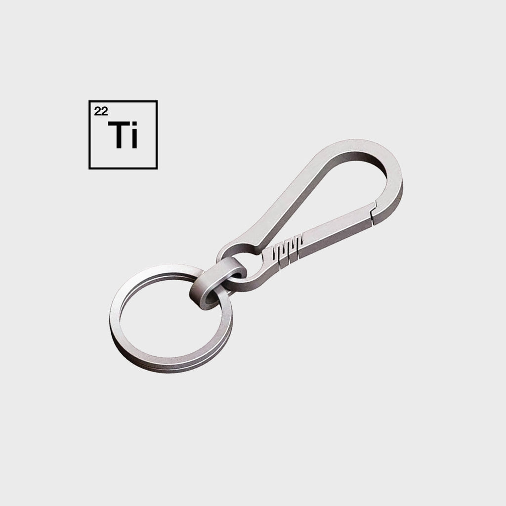 Titanium quick release keychain included in the Keychain Kit